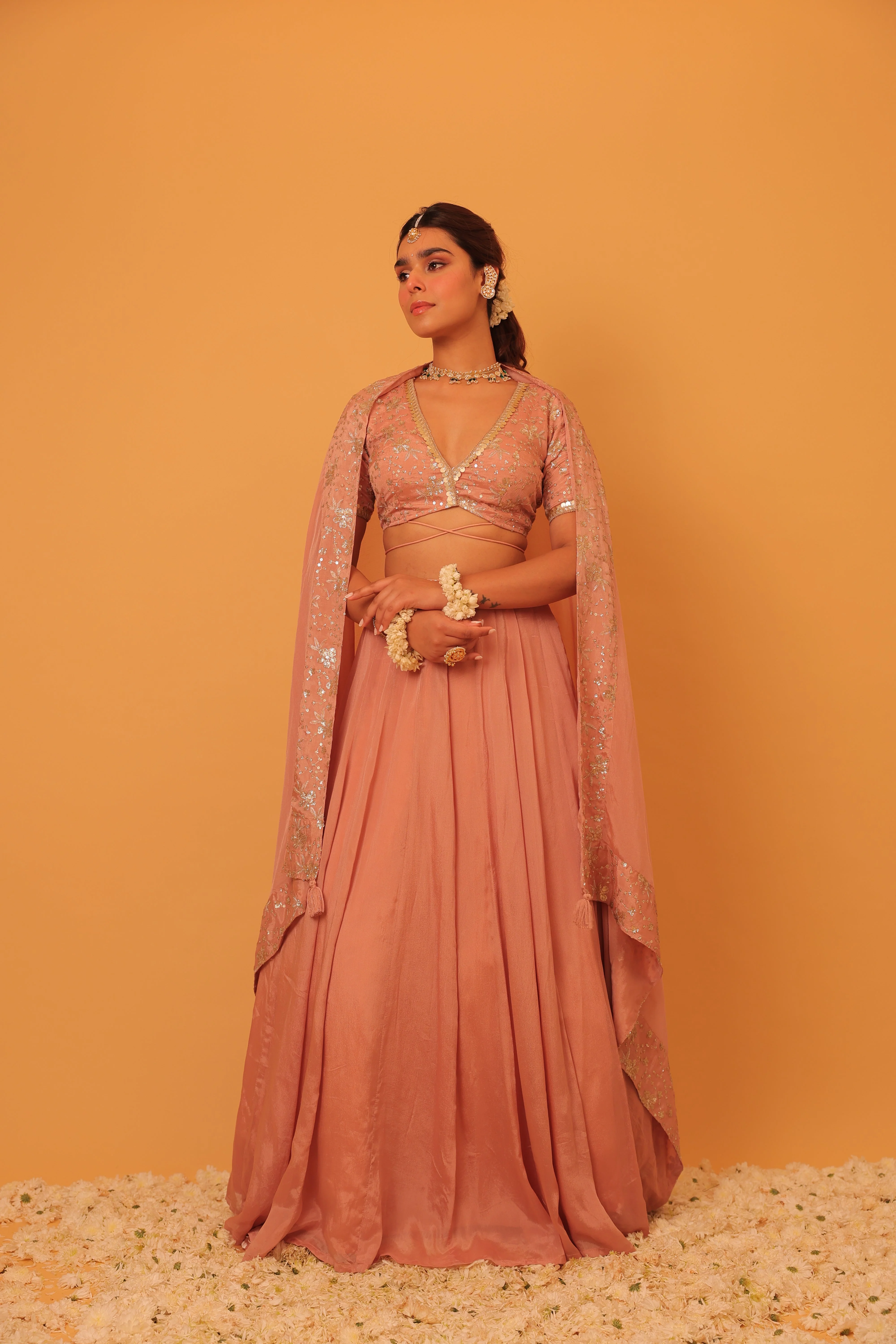 Alaya Mehfil Blush Pink Lehenga Set